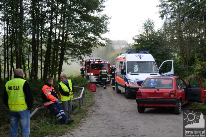 Pożar lasu i poważny wypadek w Brzeźnie! - fotoreportaż