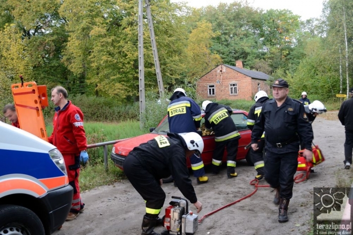 Pożar lasu i poważny wypadek w Brzeźnie! - fotoreportaż