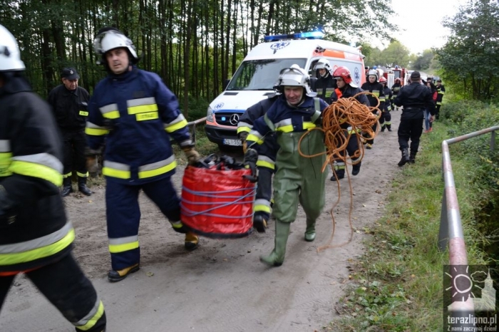 Pożar lasu i poważny wypadek w Brzeźnie! - fotoreportaż