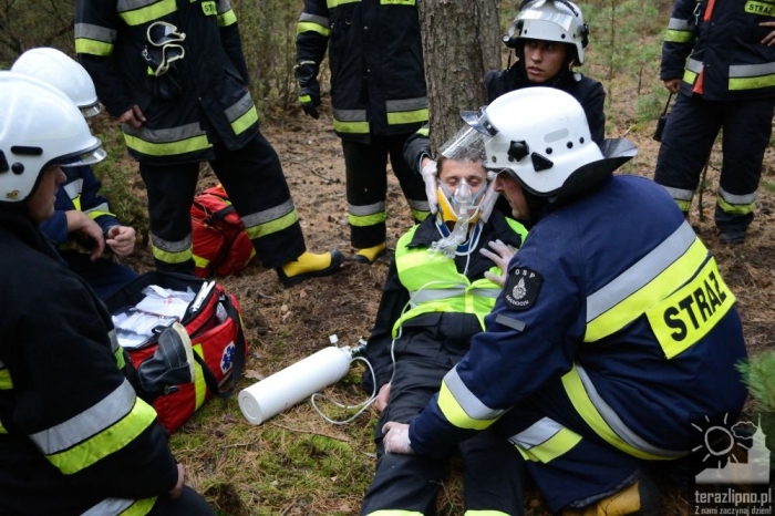 Pożar lasu i poważny wypadek w Brzeźnie! - fotoreportaż