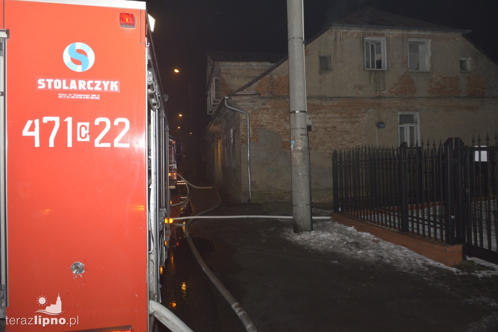 Pożar budynku w centrum Lipna!