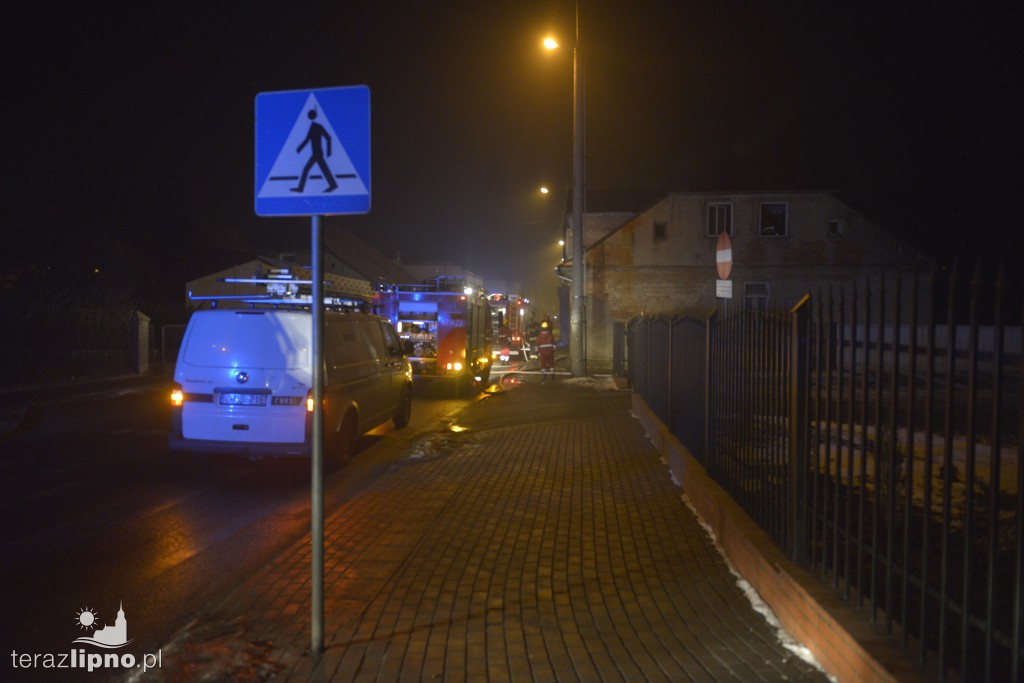 Pożar budynku w centrum Lipna!
