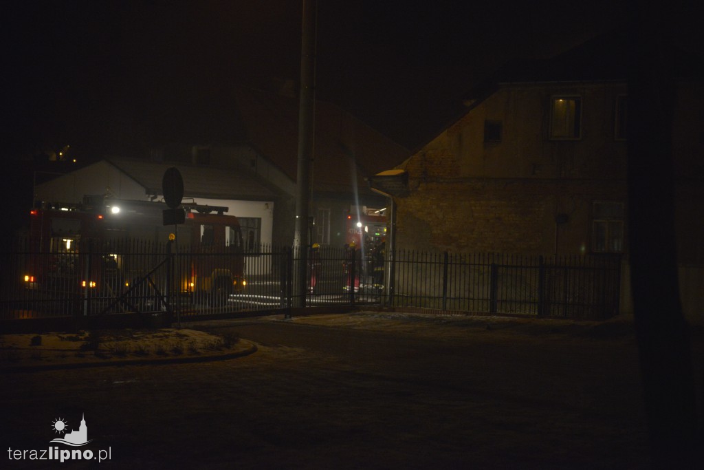 Pożar budynku w centrum Lipna!