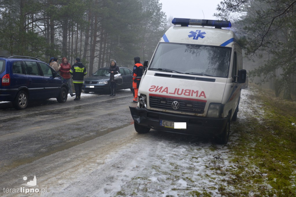 Karambol na drodze powiatowej