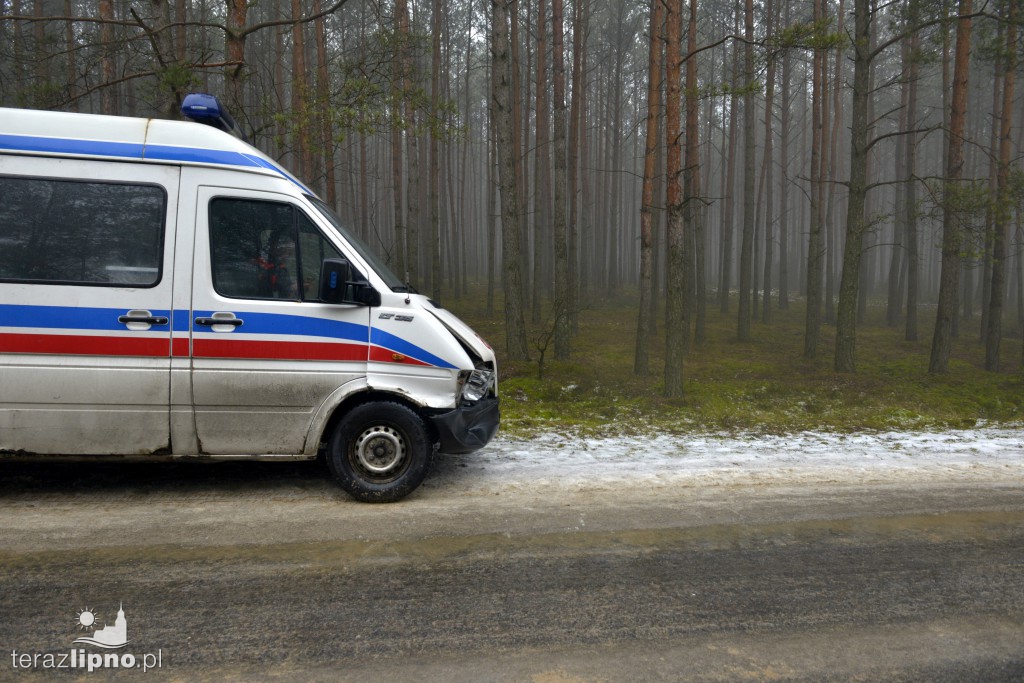 Karambol na drodze powiatowej