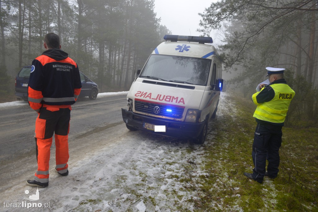 Karambol na drodze powiatowej