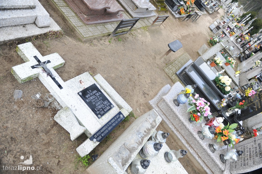 Dewastacja grobów w Skępem