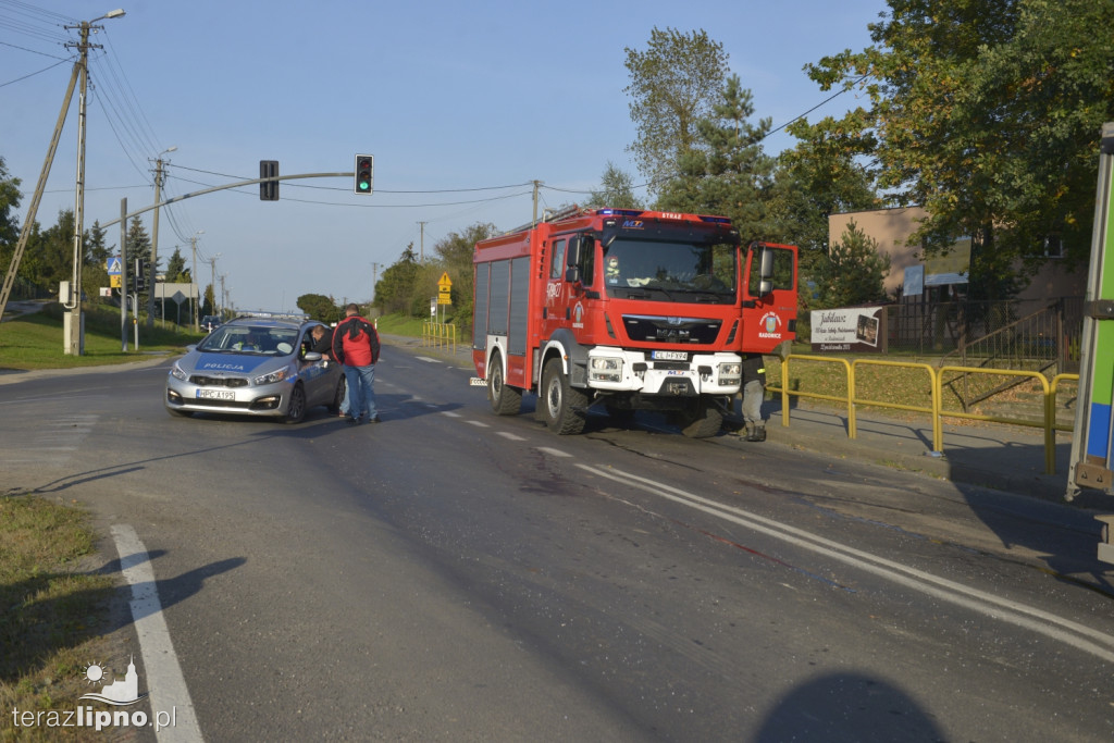 Zderzenie na drodze w Radomicach