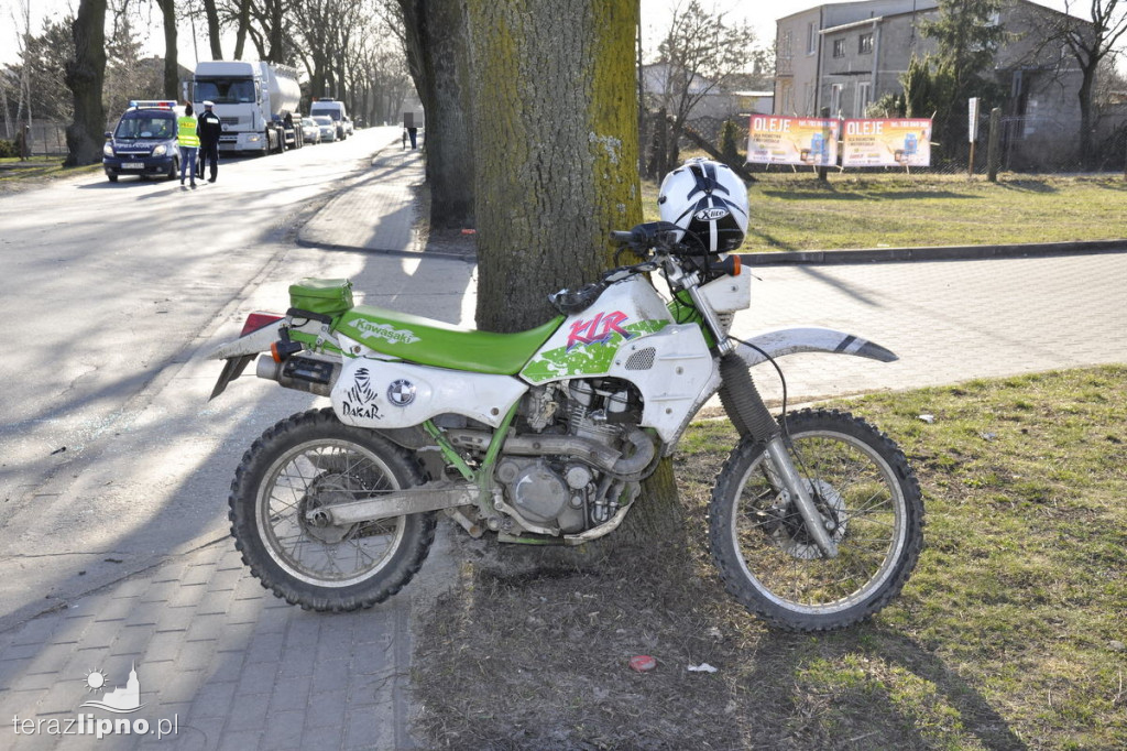 Motocykl zderzył się z BMW