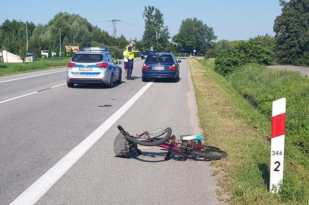 Zdarzenie z udziałem rowerzysty