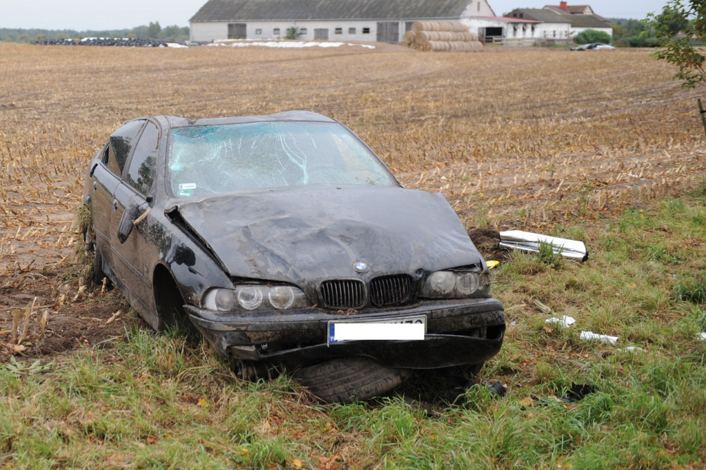 Wypadek na DW 558 w Kłokocku