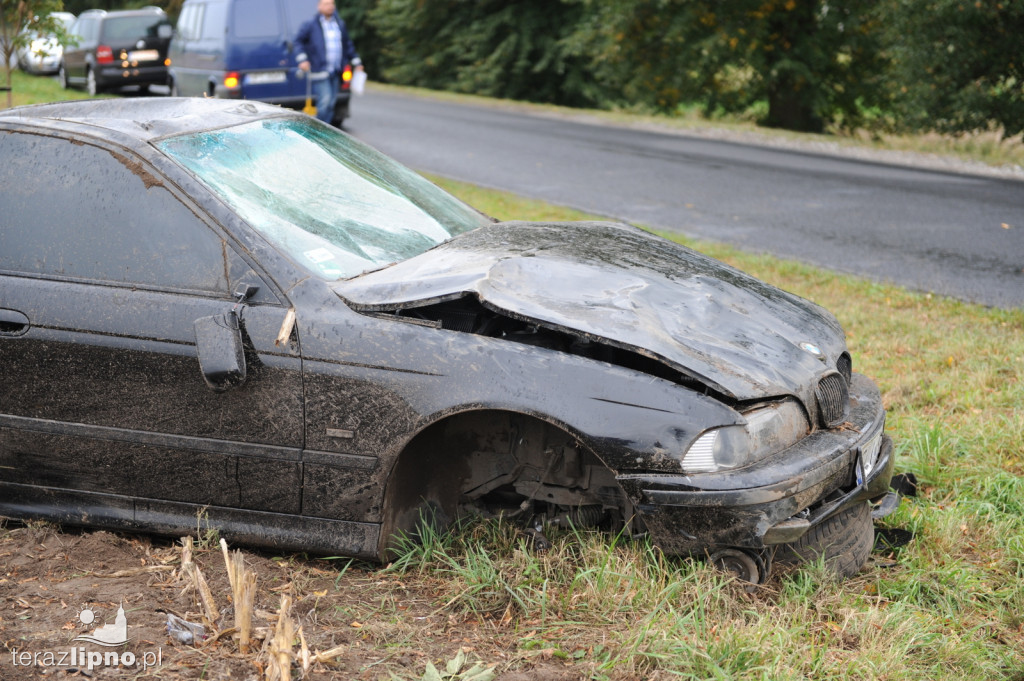 Wypadek na DW 558 w Kłokocku