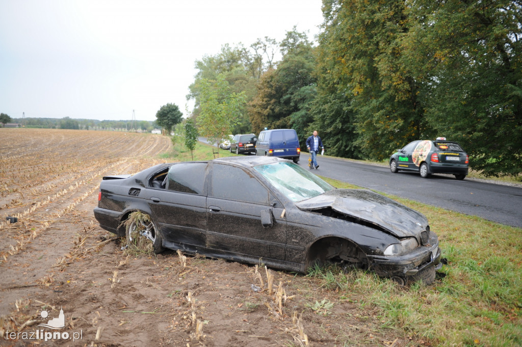 Wypadek na DW 558 w Kłokocku