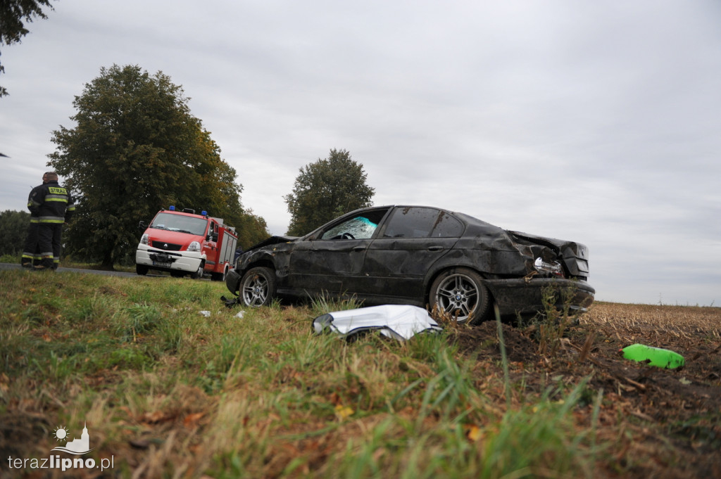 Wypadek na DW 558 w Kłokocku