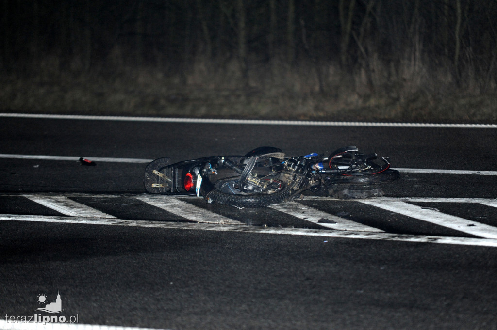 Motocykl zderzył się z ciężarówką