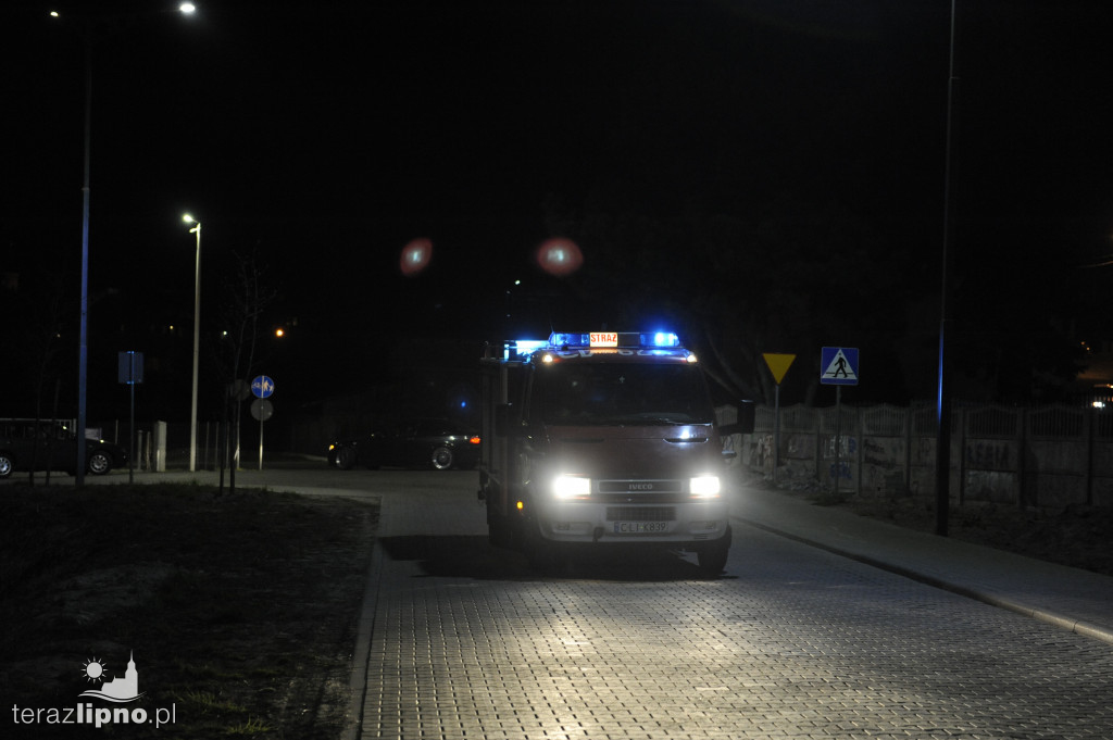 Pożar traw przy ulicy Cegelnej w Lipnie