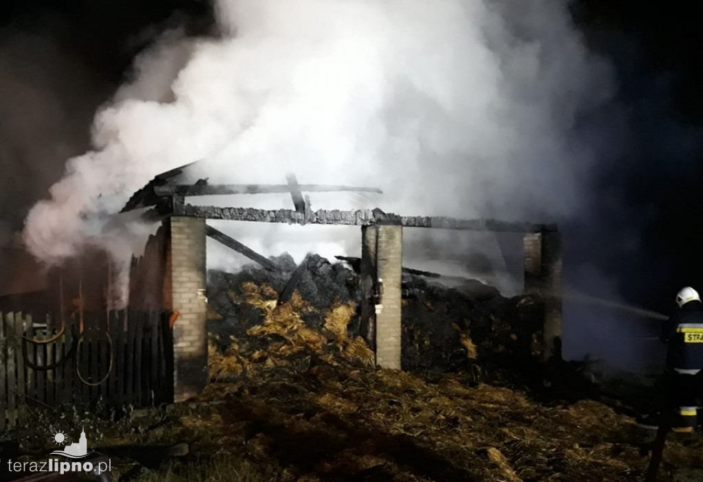 Pożar stodoły w miejscowości Okrąg