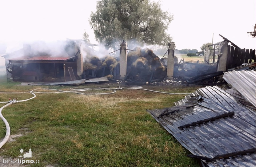 Pożar stodoły w miejscowości Okrąg