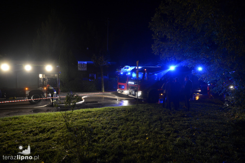 Pożar domu w Kikole