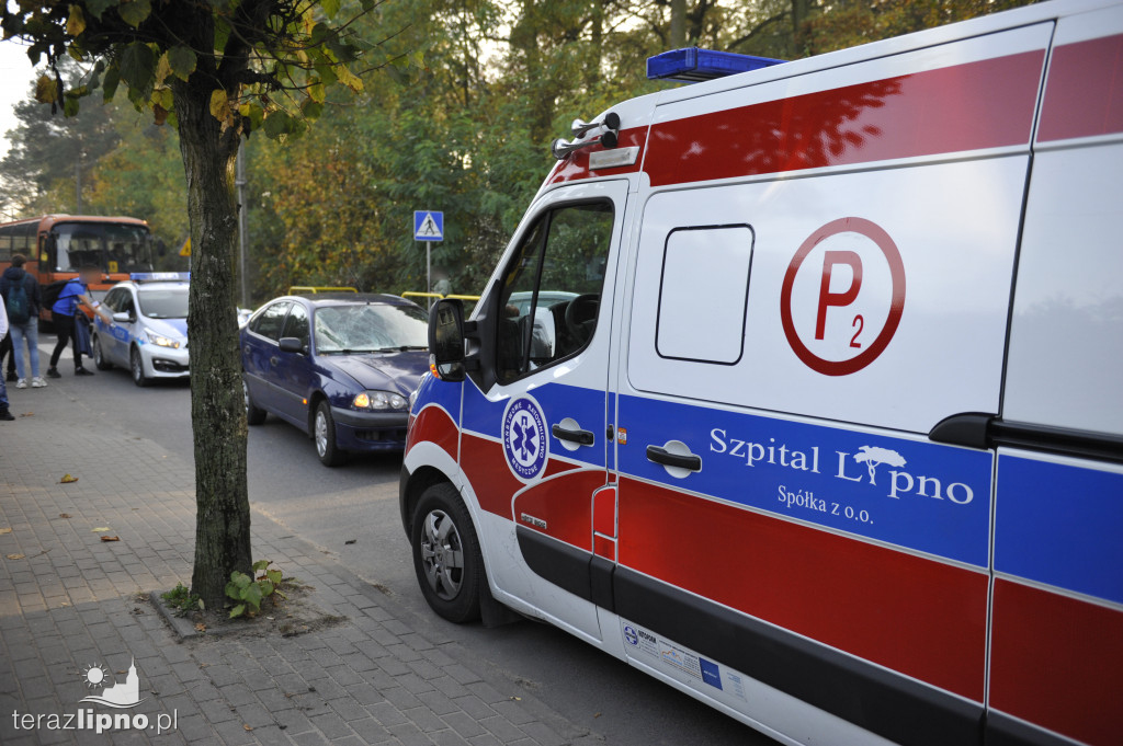 Potrącenie na ulicy Okrzei w Lipnie
