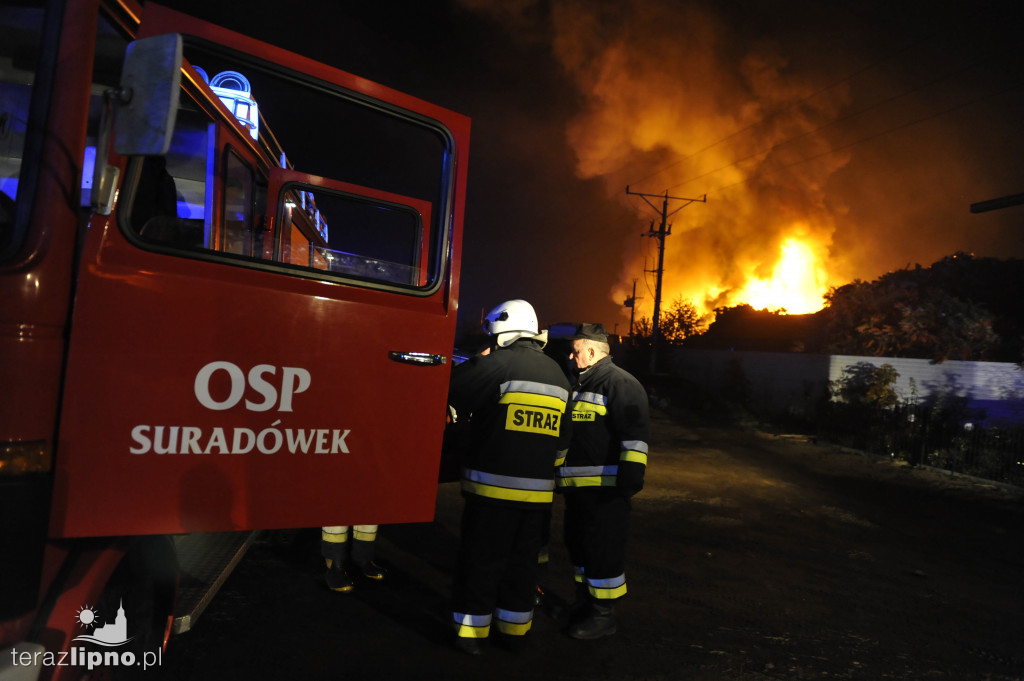Pożar składowiska w Suradowie