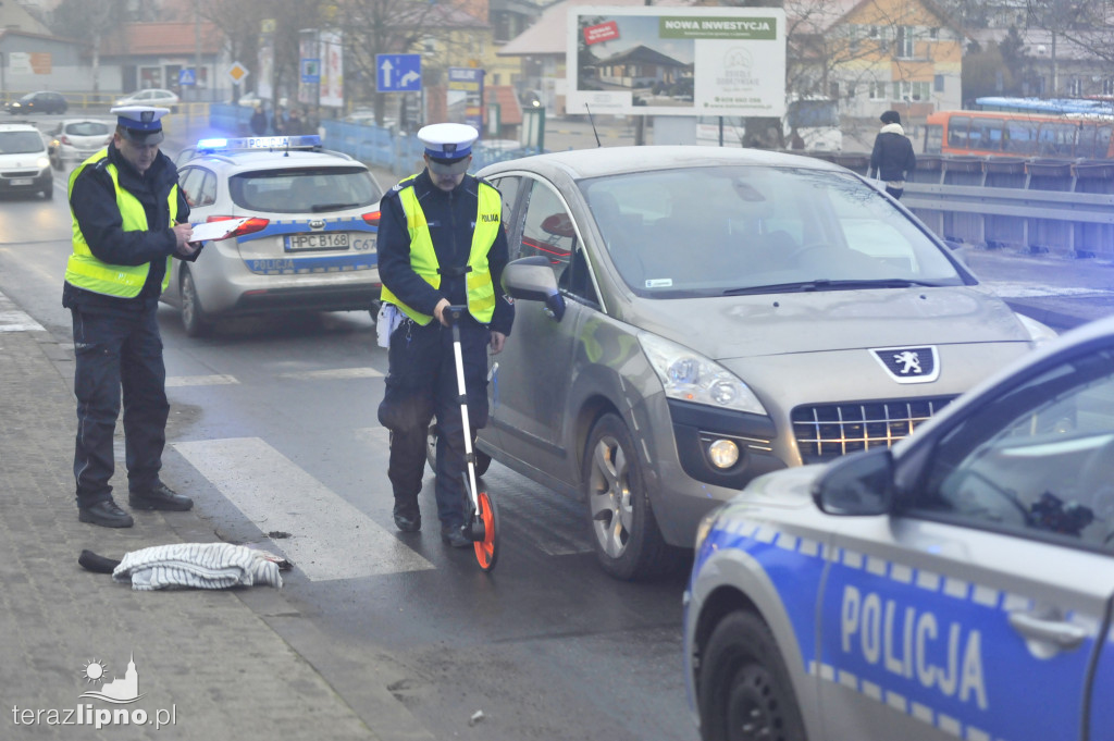 Potrącenie na pasach w Lipnie