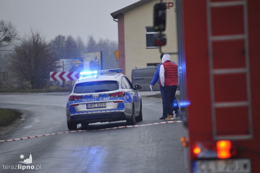 Czołówka na DW 554 w Moszczonnem