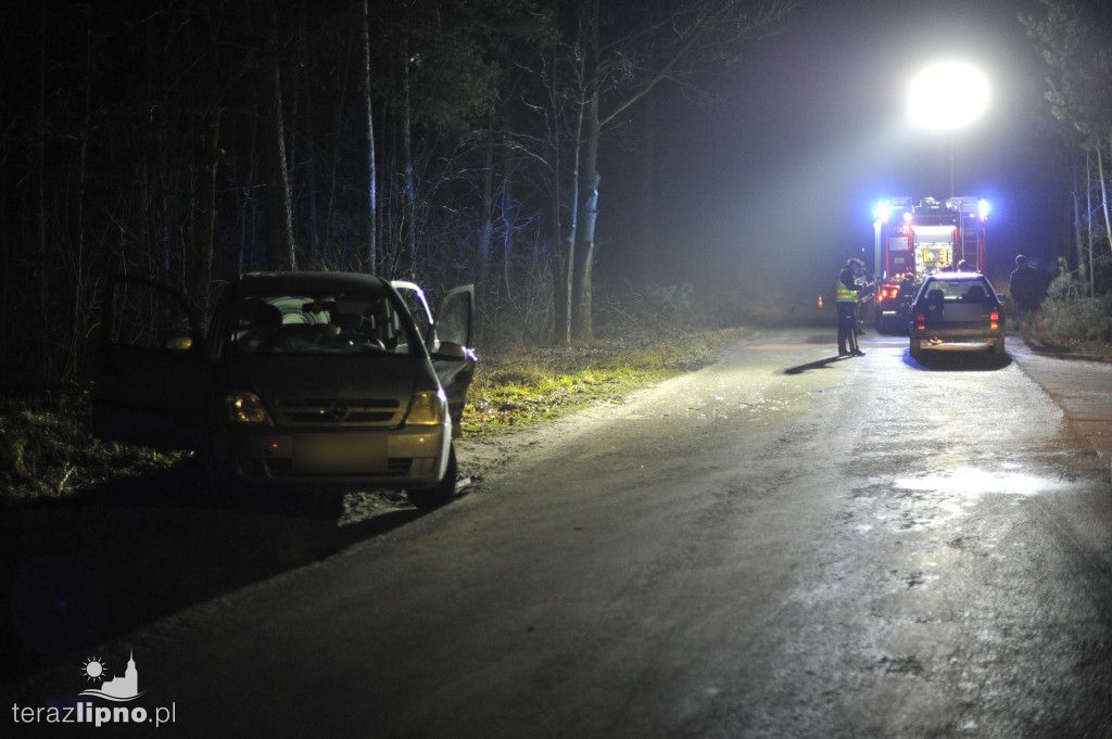 Volkswagen uderzył w opla na Wyszyńskiego