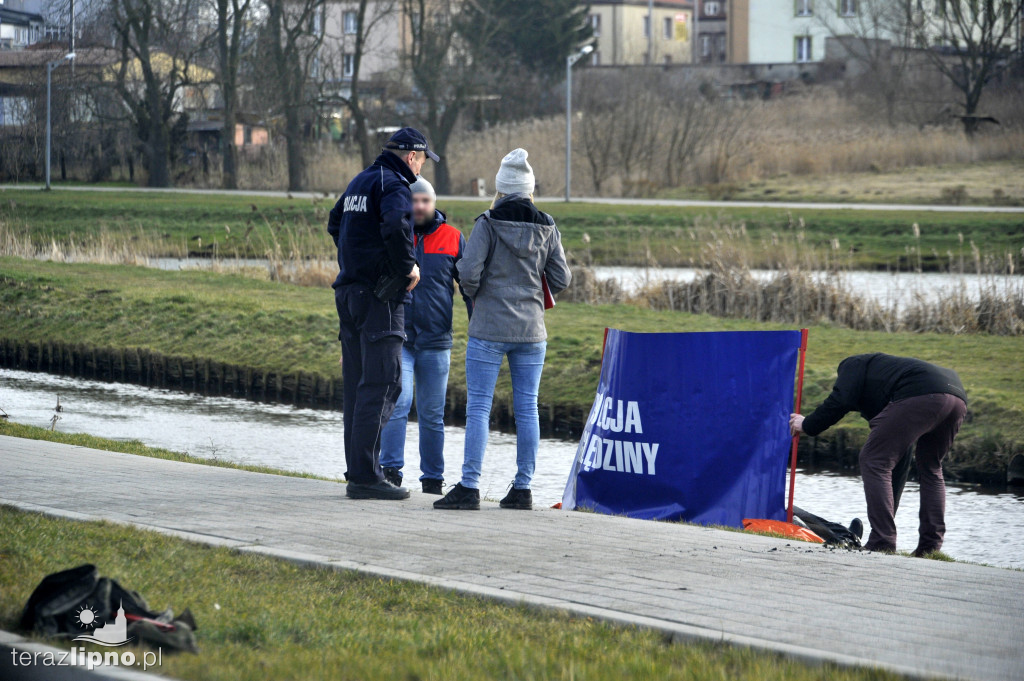 Nad rzeką w Lipnie znaleziono ciało