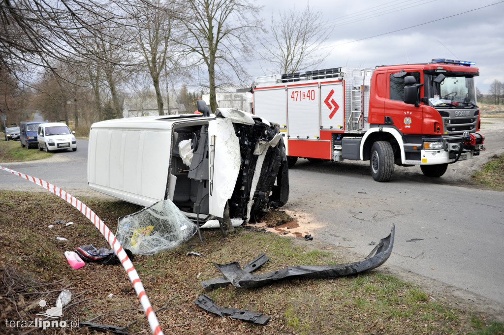Bus uderzył w drzewo w Biskupinie
