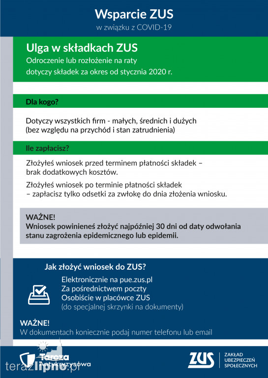 Wsparcie ZUS dla przedsiębiorców