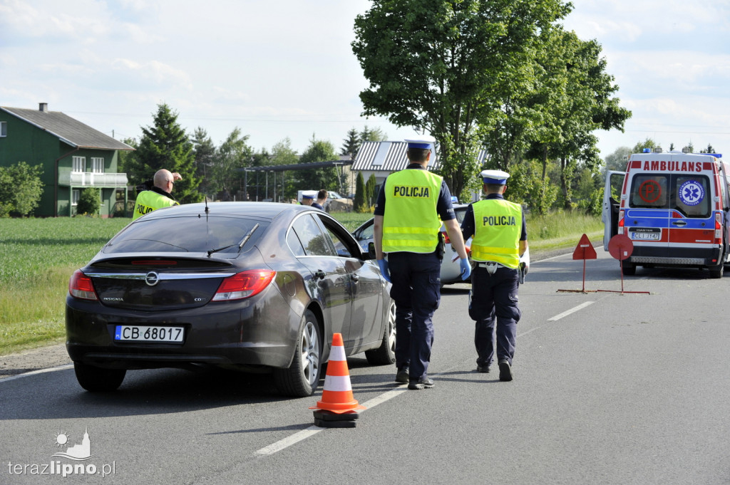 Zderzenie motoroweru i ciężarówki na DK 67