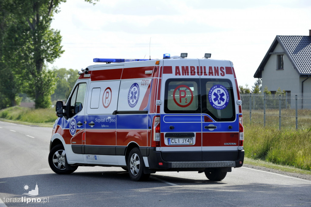 Zderzenie motoroweru i ciężarówki na DK 67