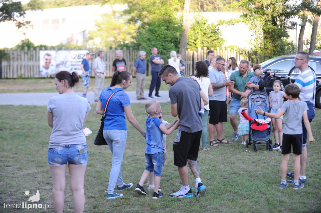 Panorama z lotu ptaka. Festiwal balonów w Lipnie