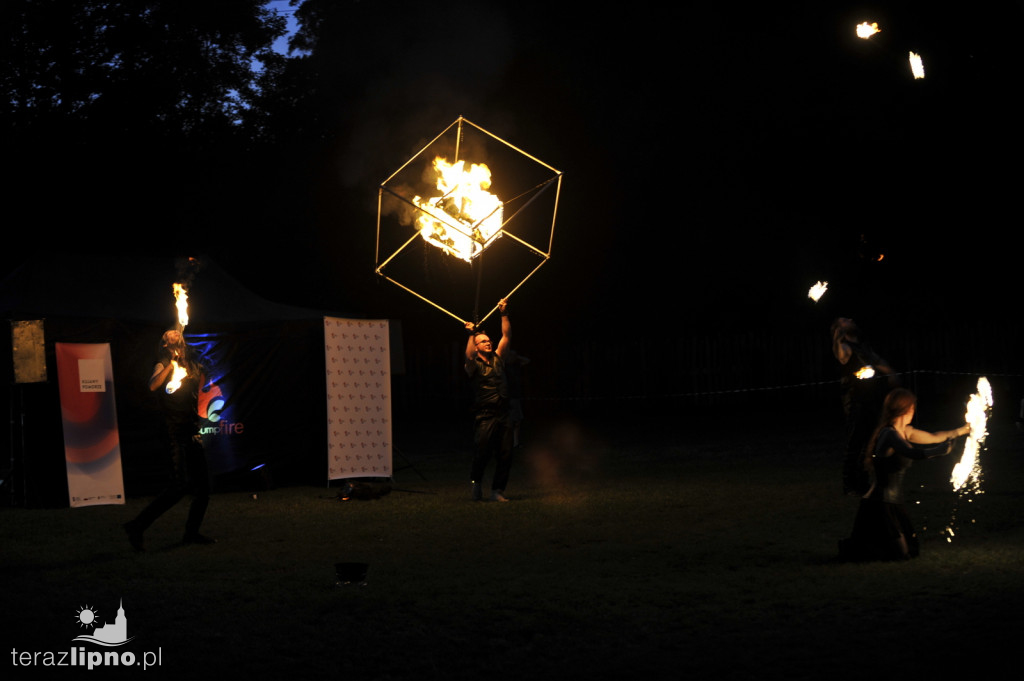 Panorama z lotu ptaka. Festiwal balonów w Lipnie