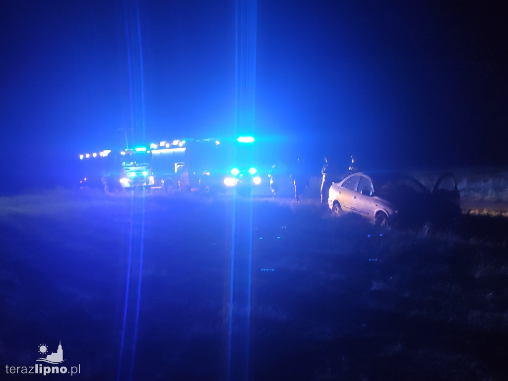 Kierujący nissanem wypadł z drogi