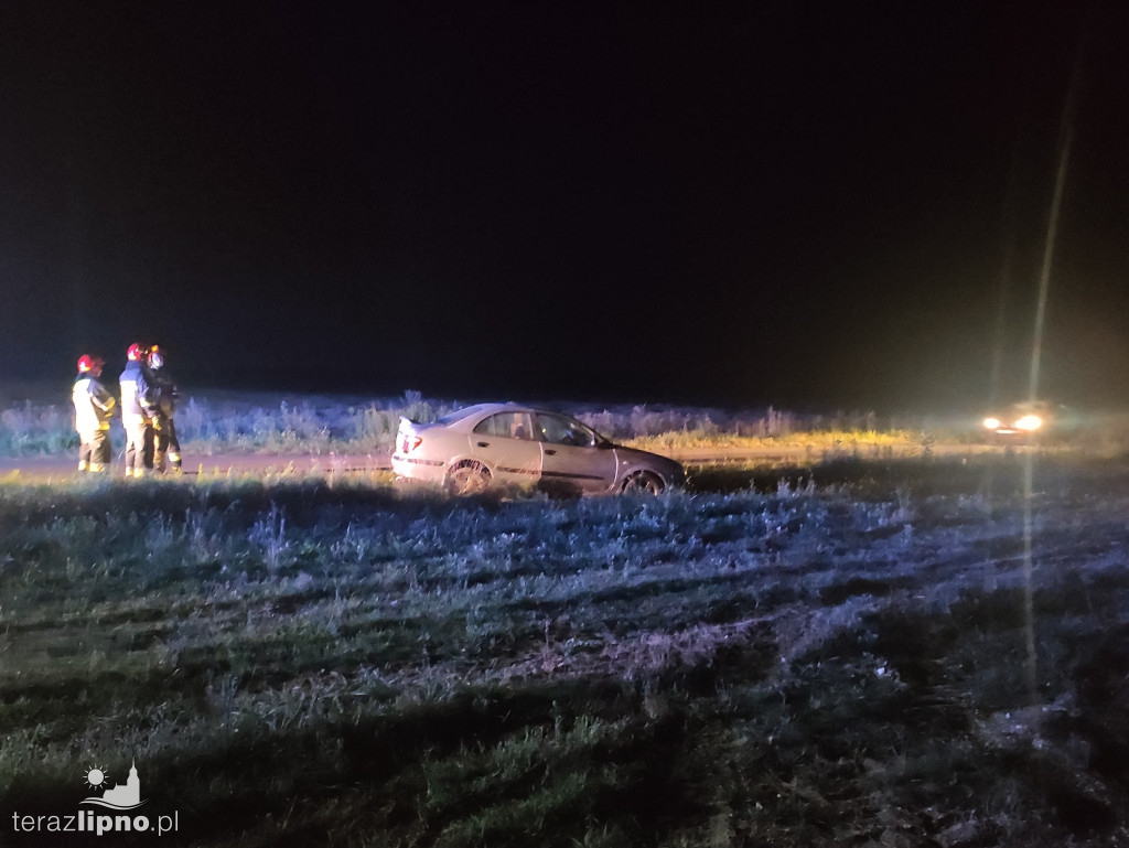 Kierujący nissanem wypadł z drogi