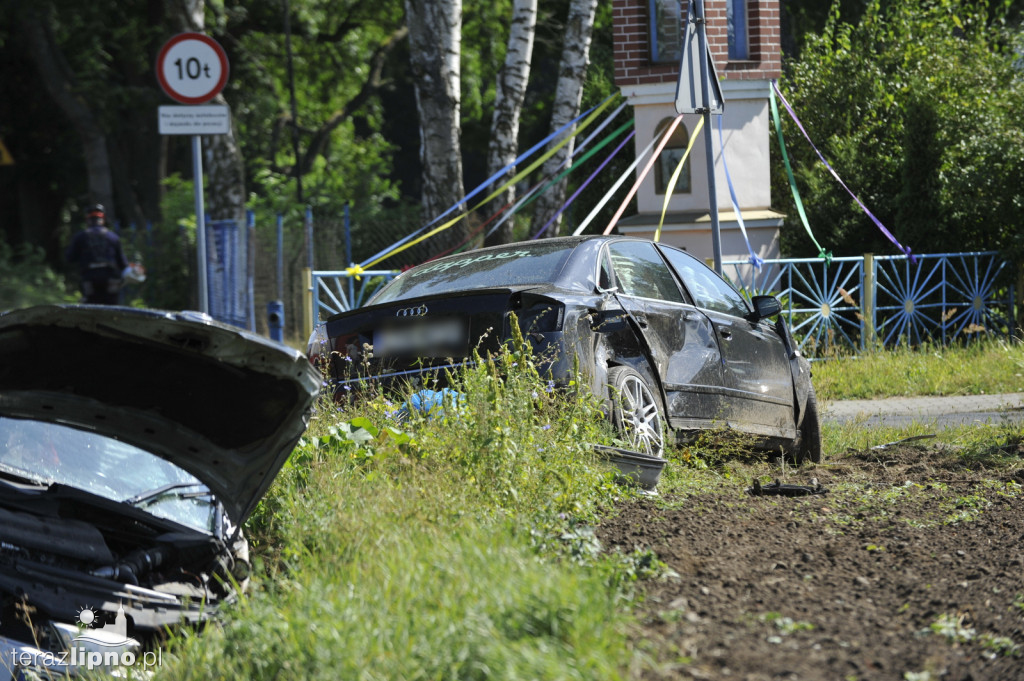 Zderzenie audi i nissana w Jastrzębiu