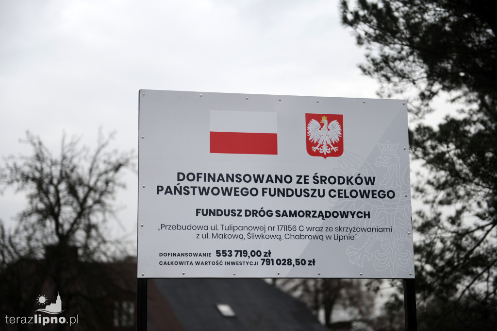 Oddanie drogi na osiedlu kwiatów w Lipnie