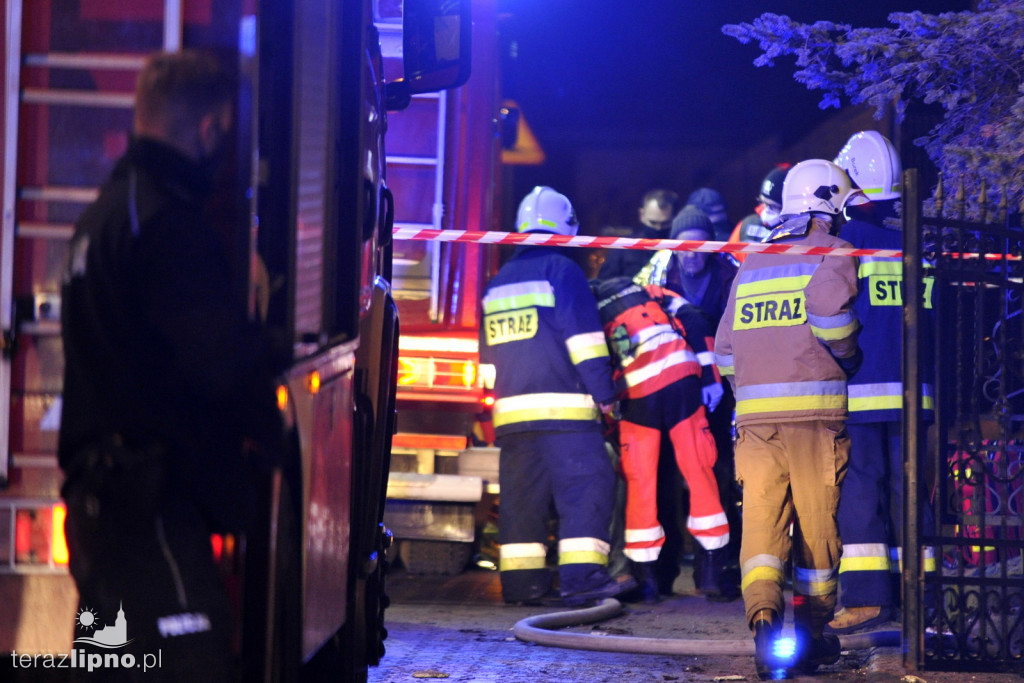 Pożar budynku na ulicy Górnej w Lipnie