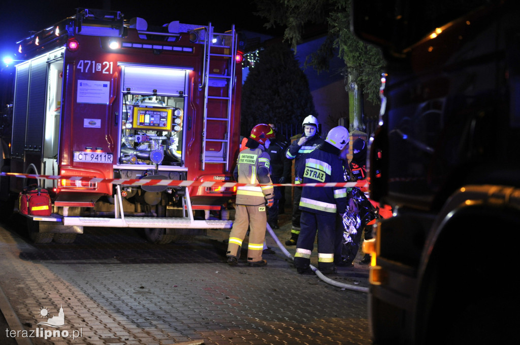 Pożar budynku na ulicy Górnej w Lipnie