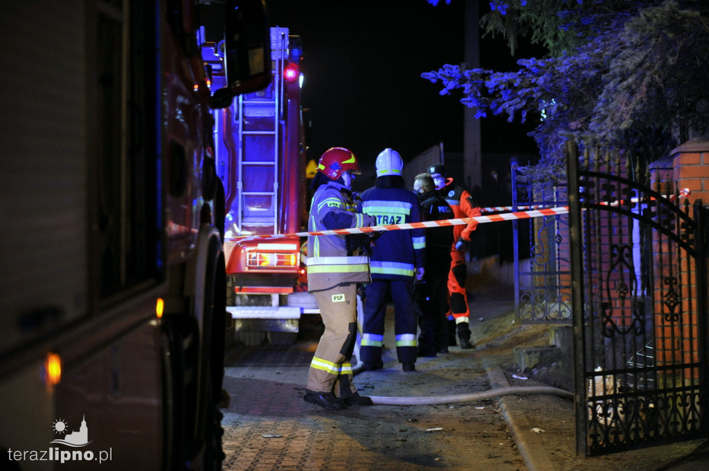 Pożar budynku na ulicy Górnej w Lipnie
