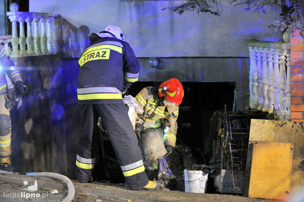Pożar budynku na ulicy Górnej w Lipnie