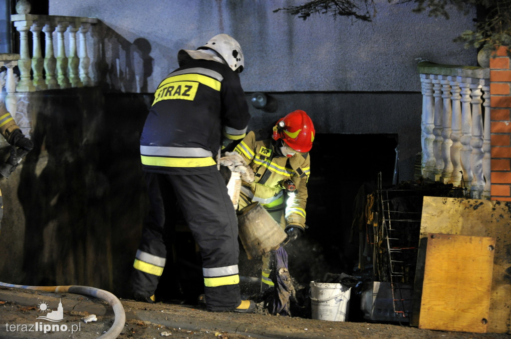 Pożar budynku na ulicy Górnej w Lipnie