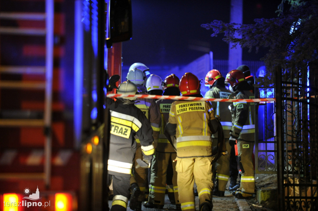 Pożar budynku na ulicy Górnej w Lipnie