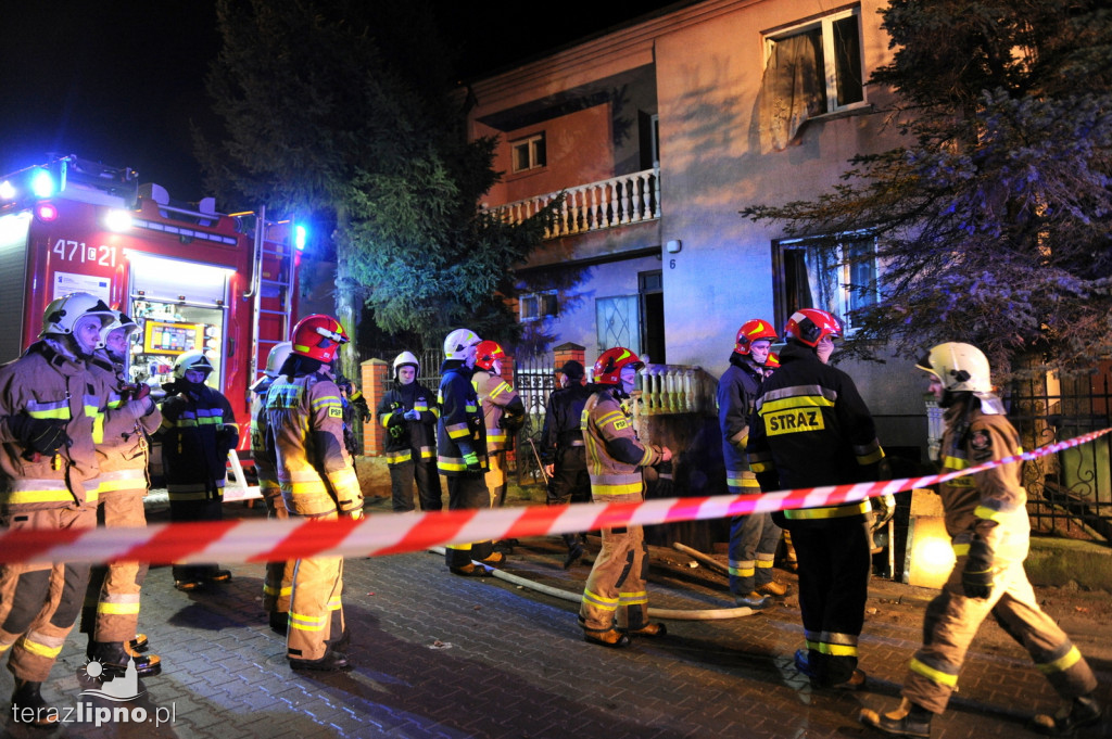 Pożar budynku na ulicy Górnej w Lipnie