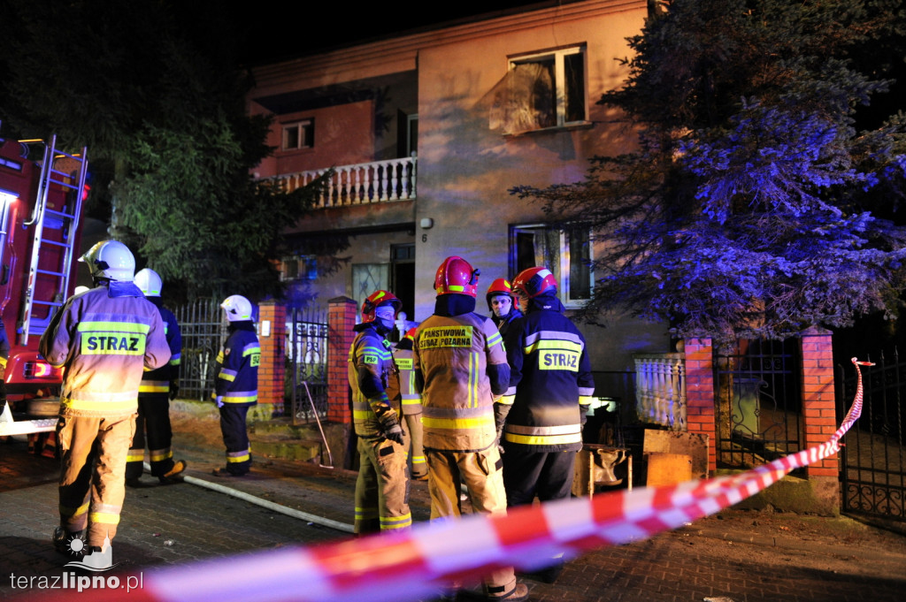 Pożar budynku na ulicy Górnej w Lipnie