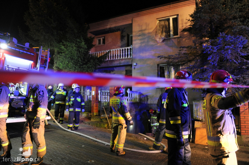 Pożar budynku na ulicy Górnej w Lipnie