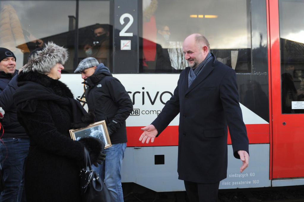 Powitanie Marszałka na dworcu w Lipnie