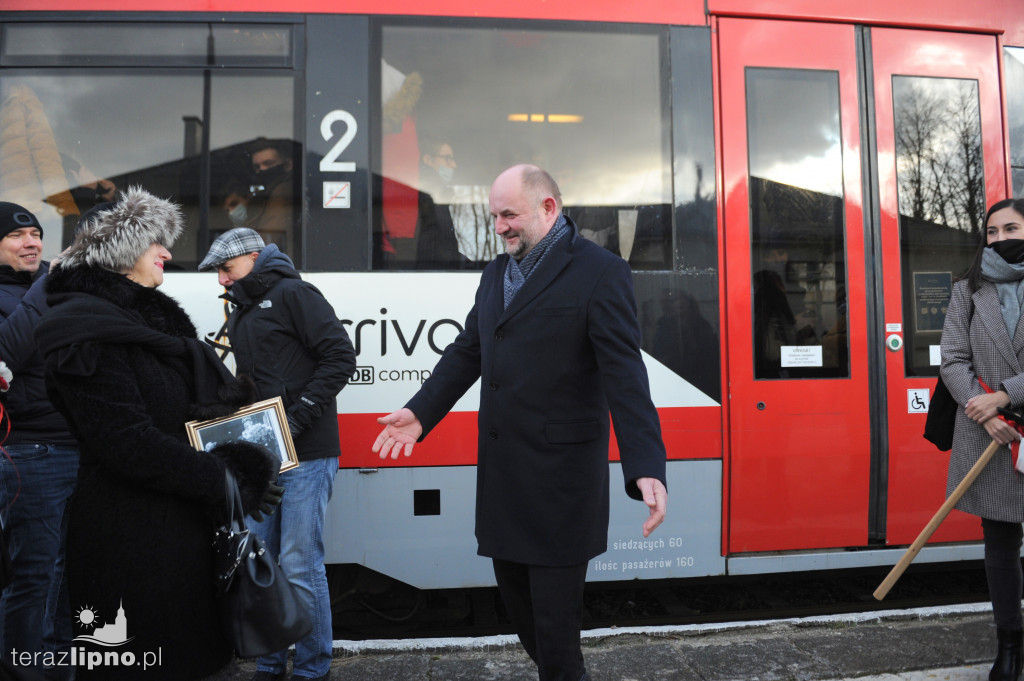 Powitanie Marszałka na dworcu w Lipnie